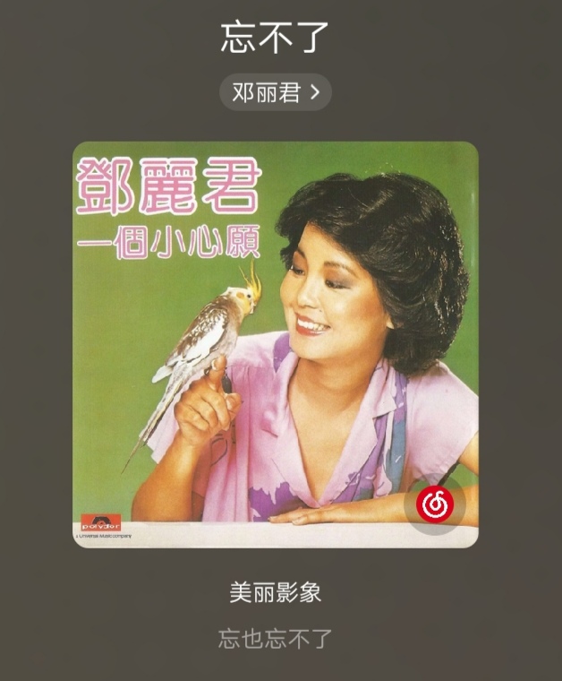 邓丽君有一首歌歌词最后一句是……不会忘记?