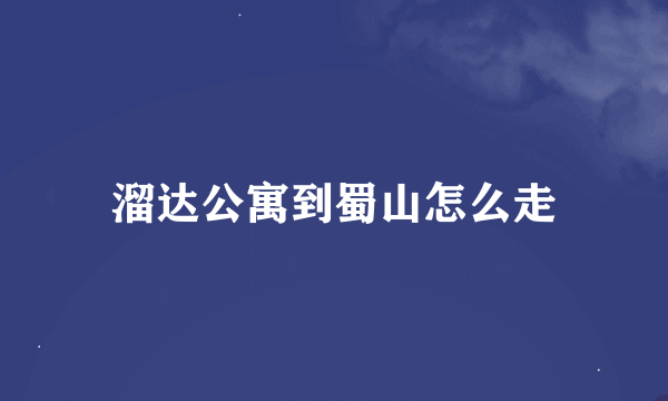 溜达公寓到蜀山怎么走