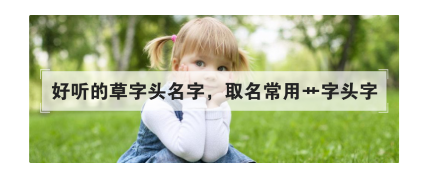 好听的草字头名字，取名常用艹字头字