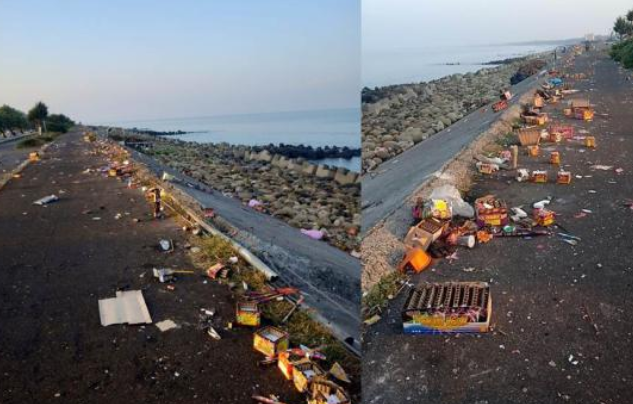 台南黄金海岸线堆满垃圾是怎么回事？