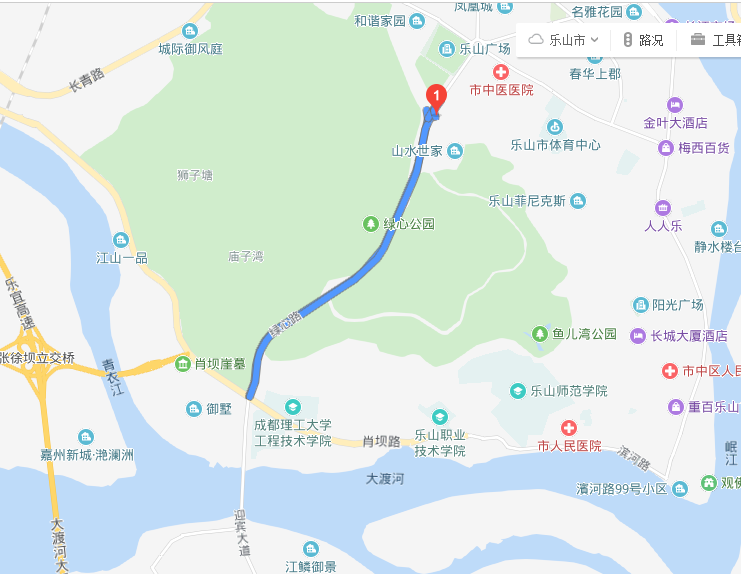 乐山绿心路的总长是多少公里