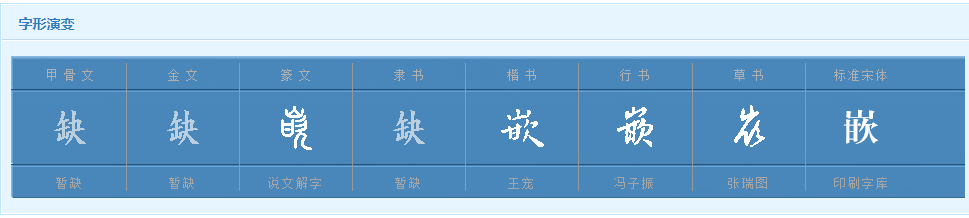 “嵌”怎么读?是什么意思?