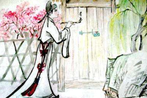 唐代诗人崔护的名句“去年今日此门中”的下一句是什么?