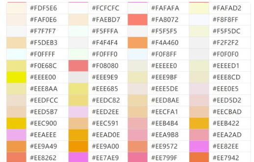 颜色代码是什么?