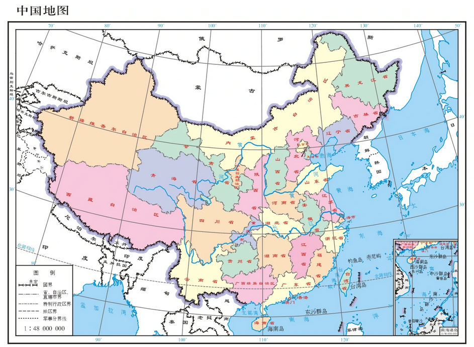 中国省份多少个 地图