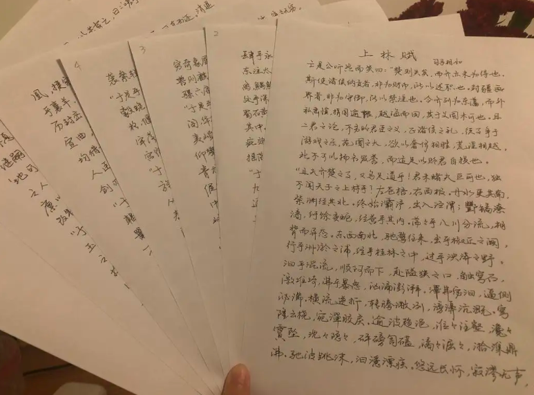 女生抄《上林赋》有什么寓意?