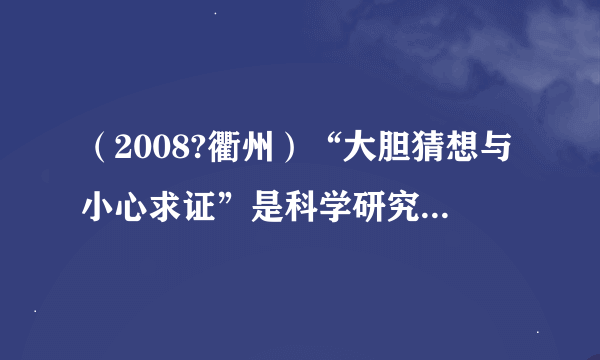 (2008?衢州)“大胆猜想与小心求证”是科学研究的基本要求.如图是课堂上老师的演示实验.在静止指向南