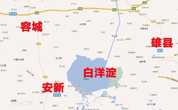 河北省保定市雄安县在什么位置地图