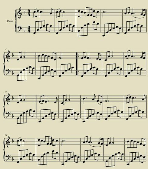 《大海啊故乡》 F调的即兴伴奏谱子谁有?急求。