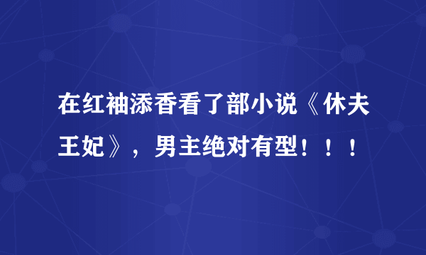 在红袖添香看了部小说《休夫王妃》，男主绝对有型！！！