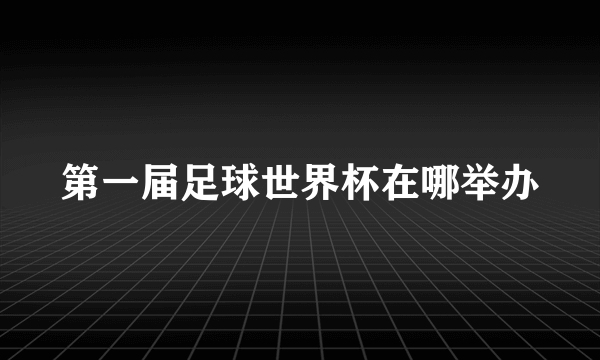第一届足球世界杯在哪举办
