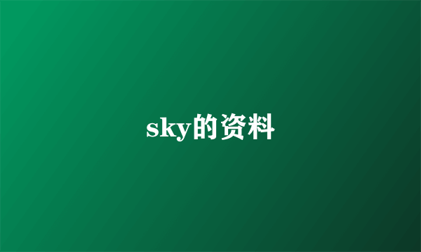 sky的资料