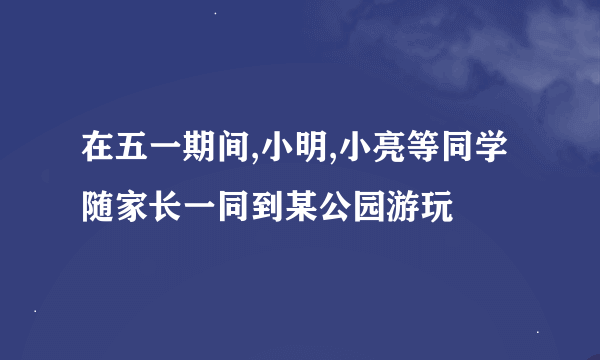 在五一期间,小明,小亮等同学随家长一同到某公园游玩