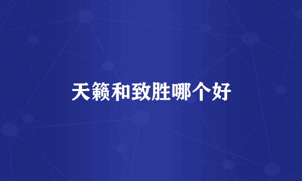 天籁和致胜哪个好