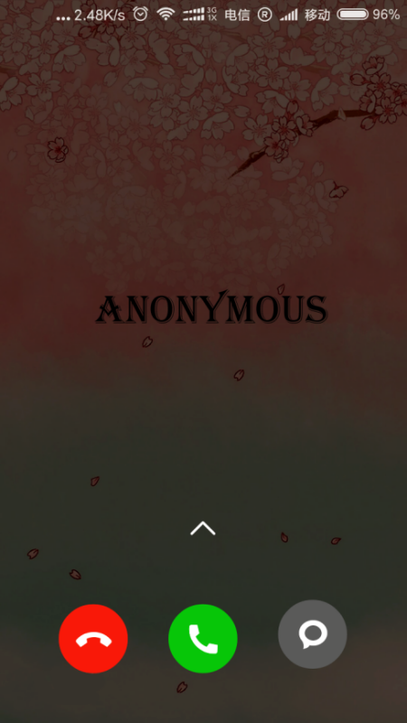 为什么别人电话打过来显示的是anonymous