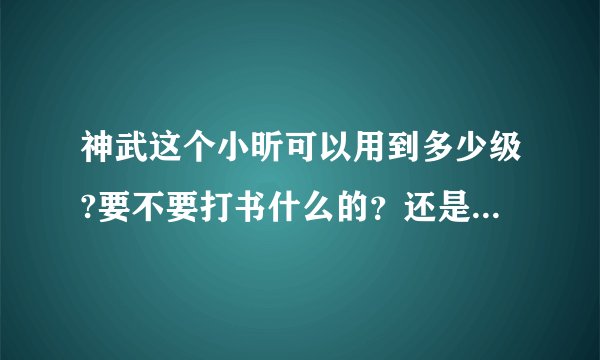 神武这个小昕可以用到多少级?要不要打书什么的？还是说护符换个什么的比较好