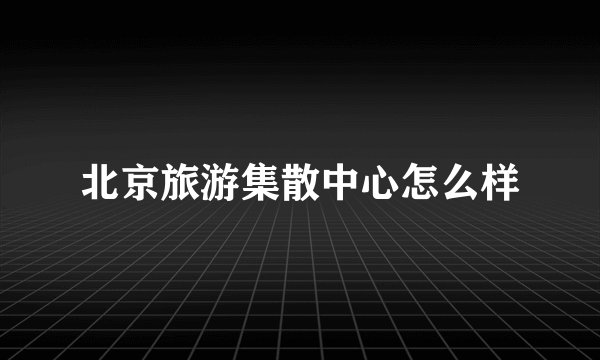 北京旅游集散中心怎么样