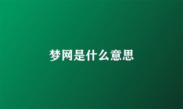 梦网是什么意思