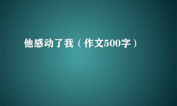 他感动了我（作文500字）