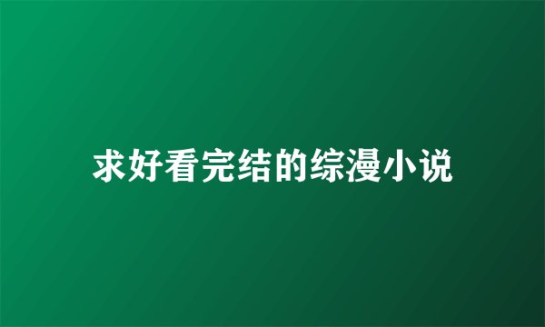 求好看完结的综漫小说