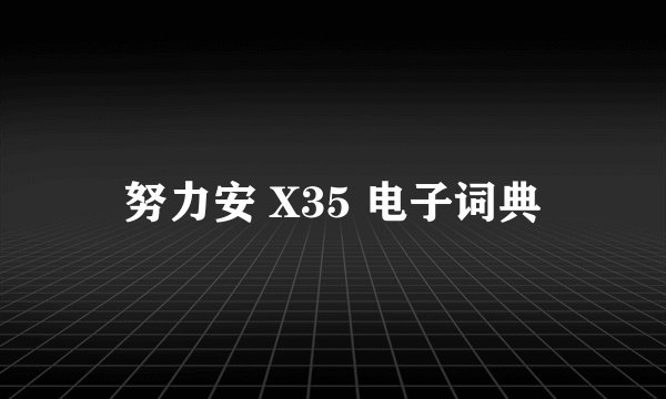 努力安 X35 电子词典