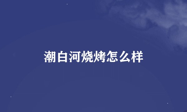 潮白河烧烤怎么样
