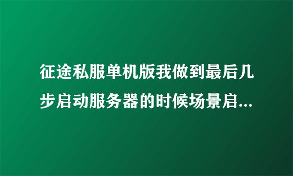 征途私服单机版我做到最后几步启动服务器的时候场景启动失败，这可怎么办啊？知道的人麻烦告知下