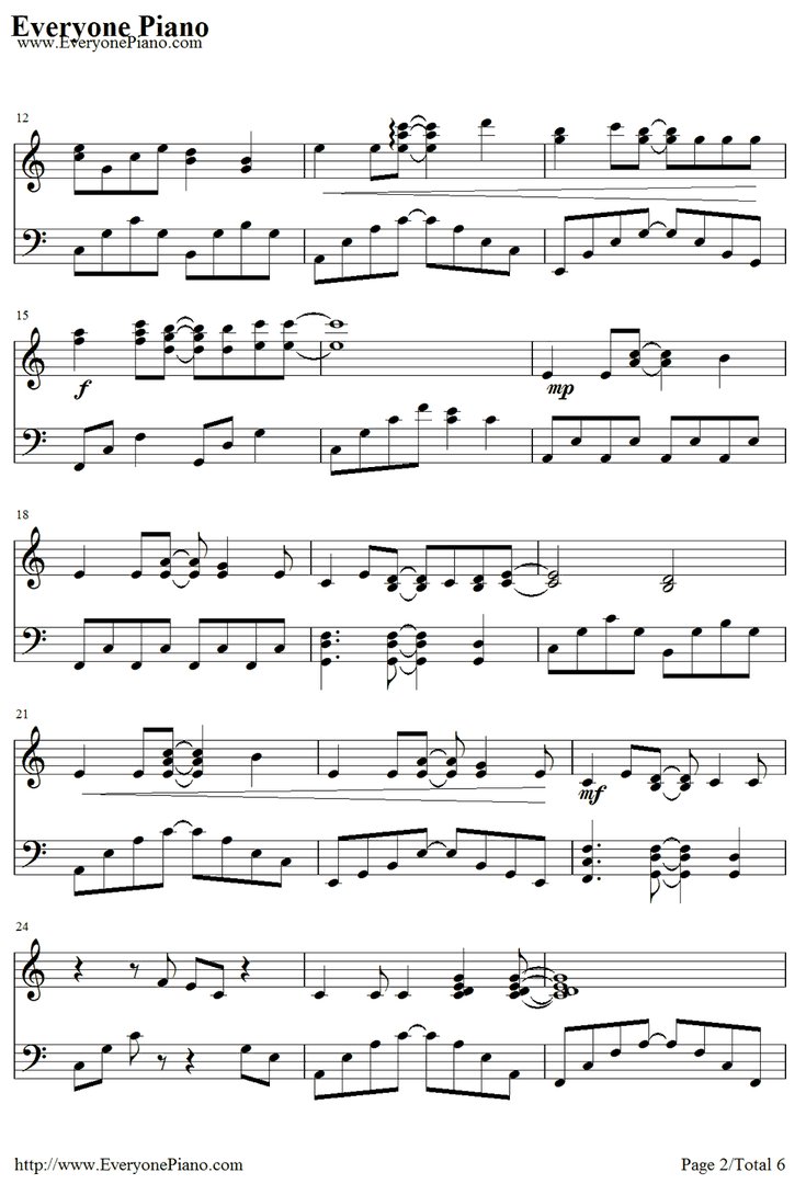 求妖精的尾巴ed11(glitter)简谱