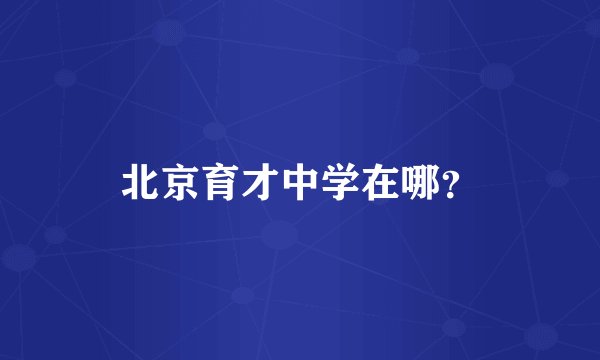 北京育才中学在哪？