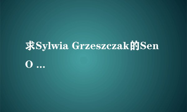 求Sylwia Grzeszczak的Sen O Przysz łości的歌词！！！