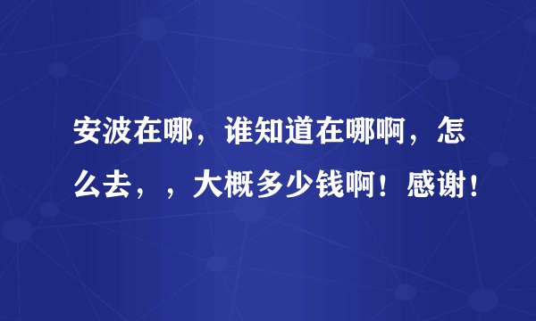 安波在哪，谁知道在哪啊，怎么去，，大概多少钱啊！感谢！