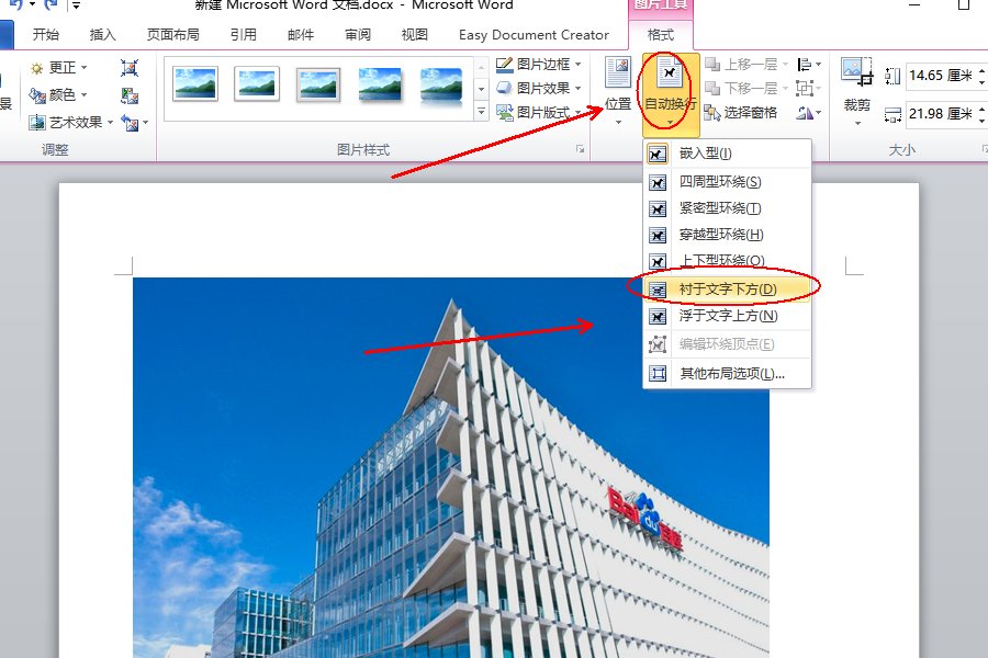 怎样用word做带背景的宣传单