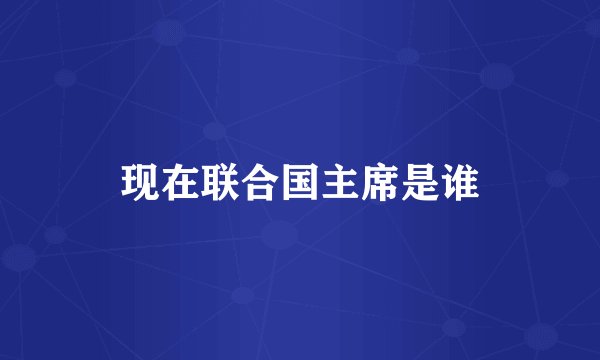 现在联合国主席是谁