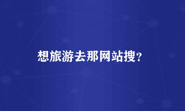 想旅游去那网站搜？