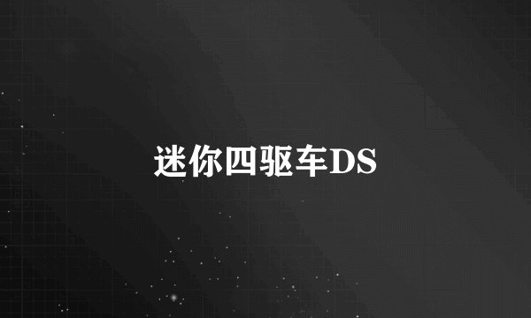 迷你四驱车DS