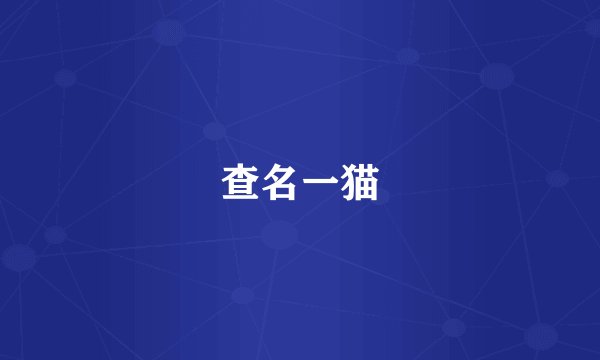 查名一猫