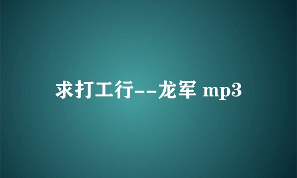 求打工行--龙军 mp3