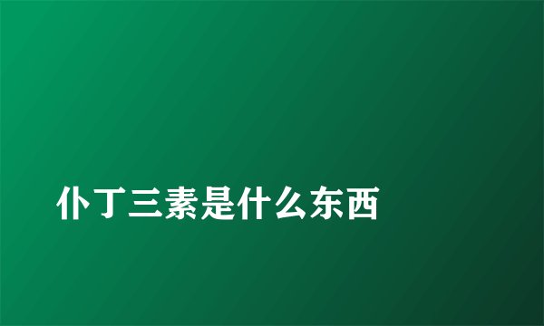 
仆丁三素是什么东西

