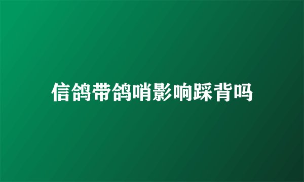 信鸽带鸽哨影响踩背吗