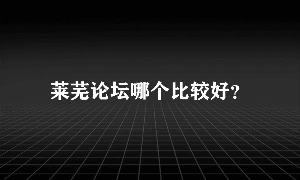 莱芜论坛哪个比较好？