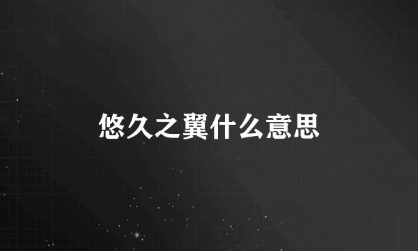 悠久之翼什么意思