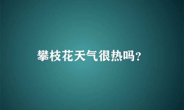 攀枝花天气很热吗？