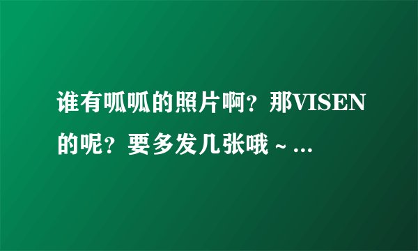 谁有呱呱的照片啊？那VISEN的呢？要多发几张哦～越多越好哈！
