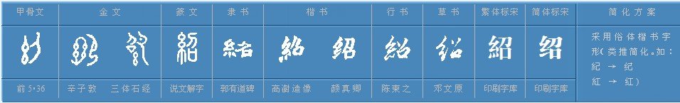 “绍”字的含义是什么？