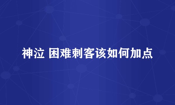 神泣 困难刺客该如何加点