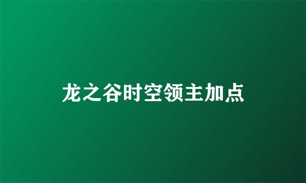 龙之谷时空领主加点