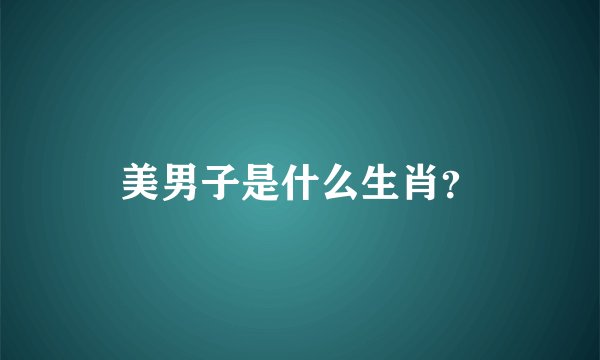 美男子是什么生肖？