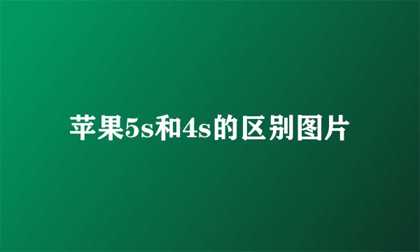 苹果5s和4s的区别图片