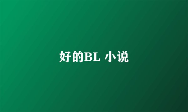 好的BL 小说