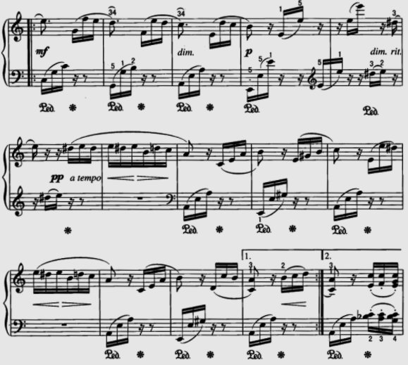 跪求 《致爱丽丝》钢琴曲简谱 完整的